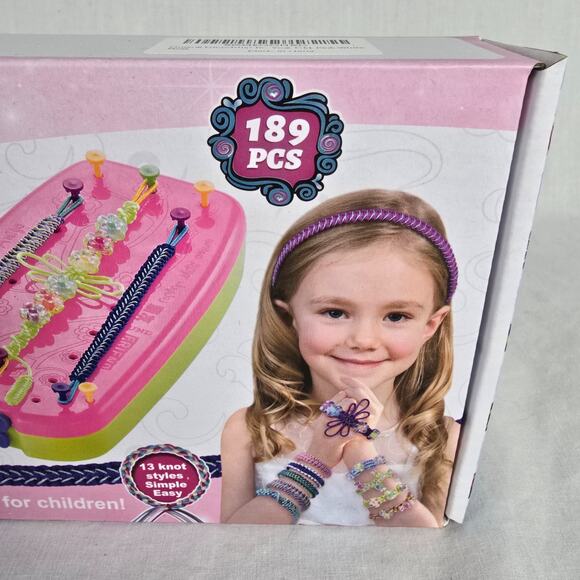 Onwoli Braiding Friendship Bracelet Making Kit Pink Colorful 189 Pieces NIB - Picture 7 of 10